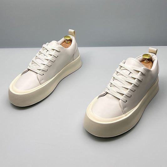 Solid-Color Breathable Low-Top Casual Sneakers
