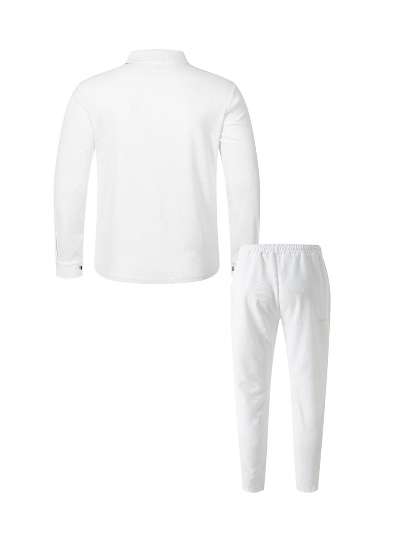 Men’s Casual Bomber Jacket & Pants 2-Piece Set
