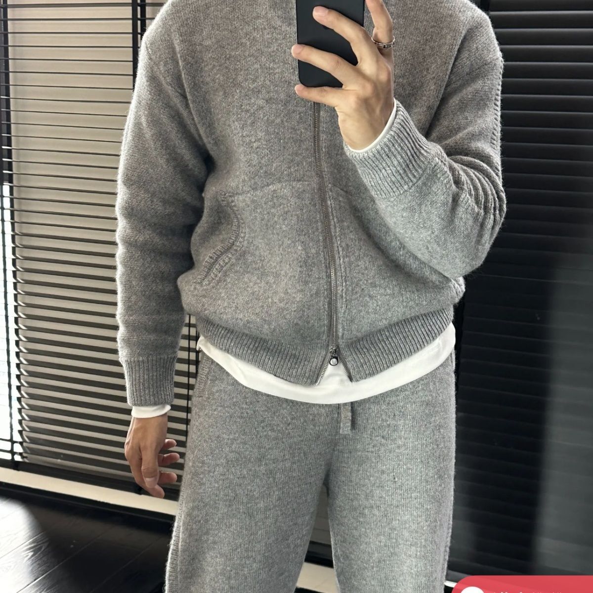 Cozy Double-Zip Knit Set