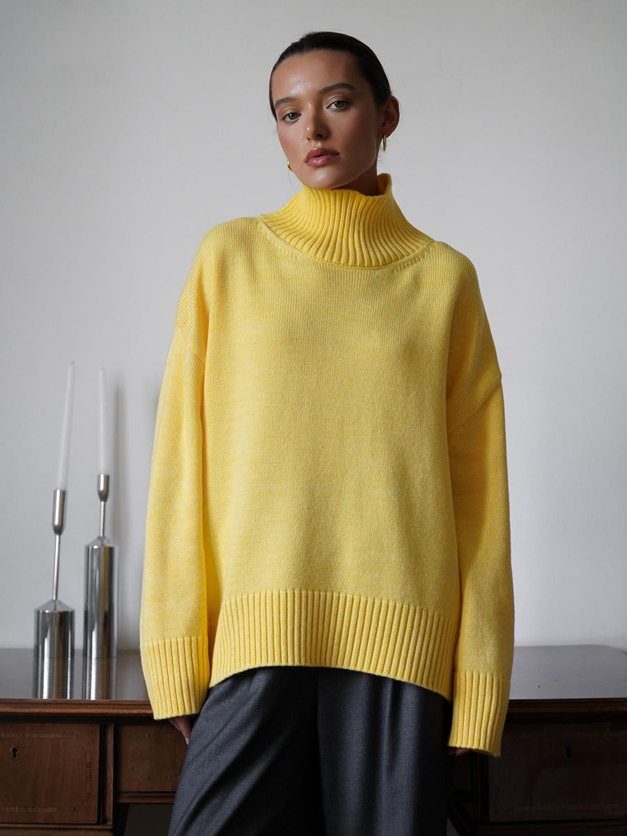 Minimalist Basic Turtleneck Sweater