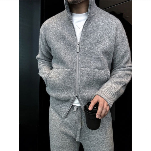 Cozy Double-Zip Knit Set