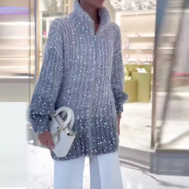 Luxe Zip Knit Cardigan