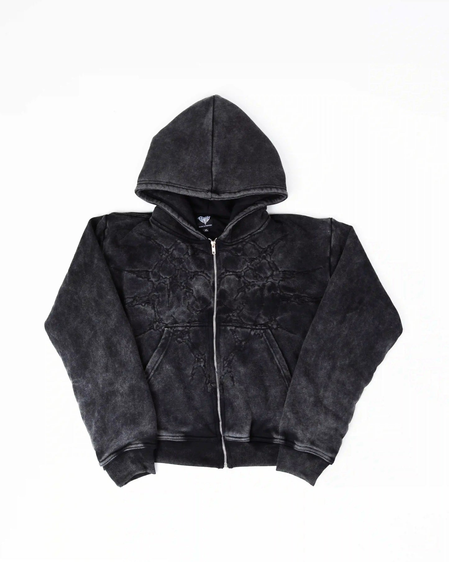 “Half a Million” Embroidery Zip-Up (Black)