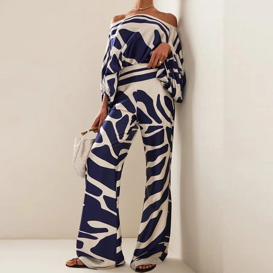 Effortless Confidence Batwing Sleeve & Wide-Leg Pants Set