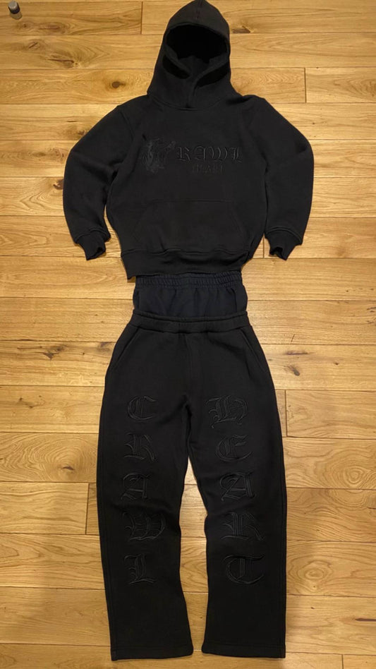 Chic Embroidered Tracksuit