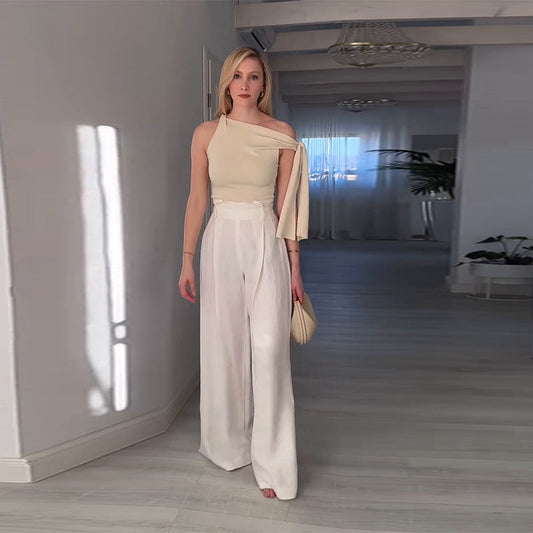 Stylish One-Shoulder Outfit Set