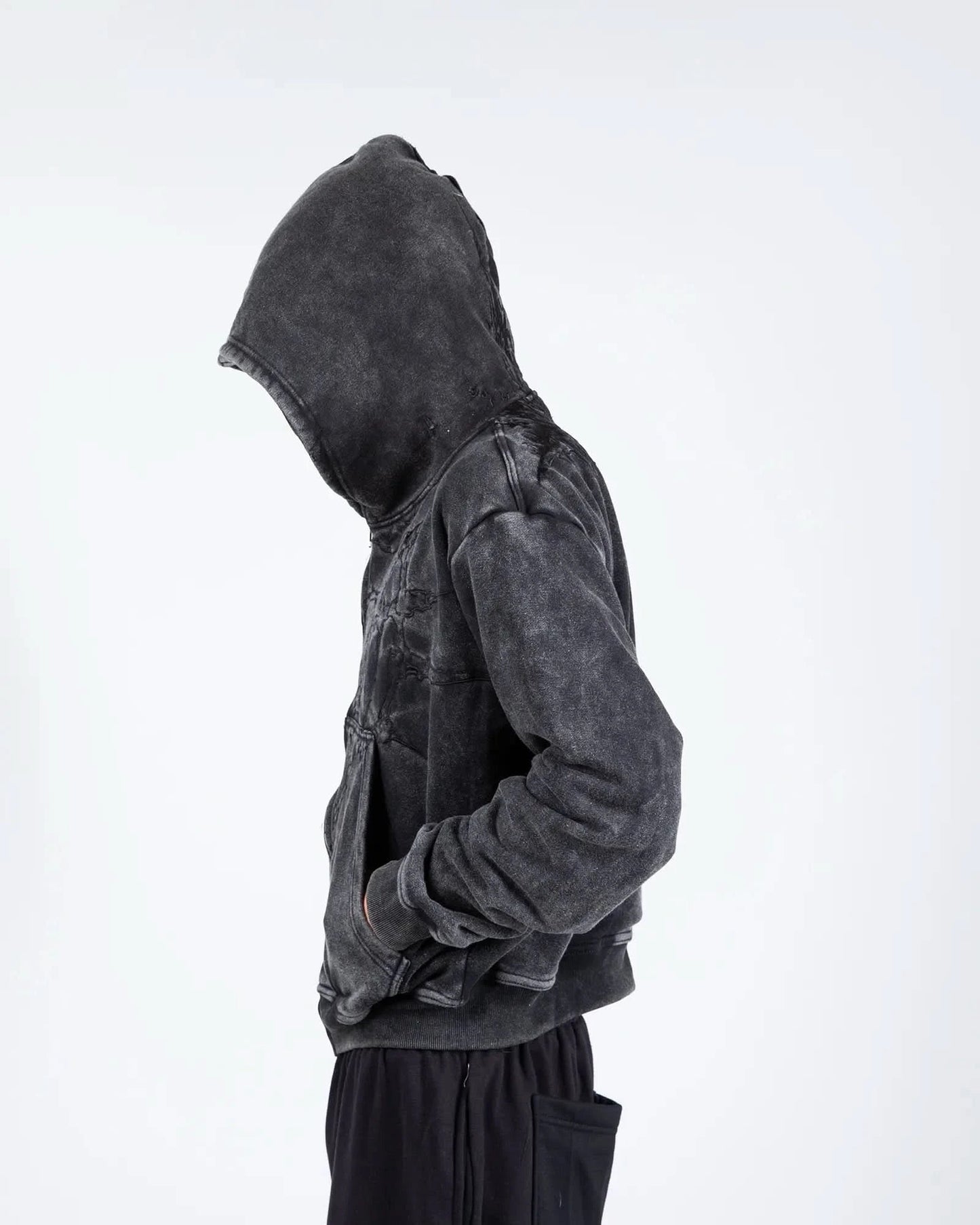 “Half a Million” Embroidery Zip-Up (Black)