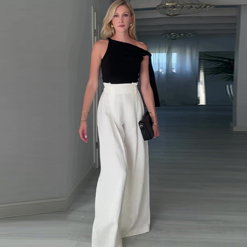 Stylish One-Shoulder Outfit Set