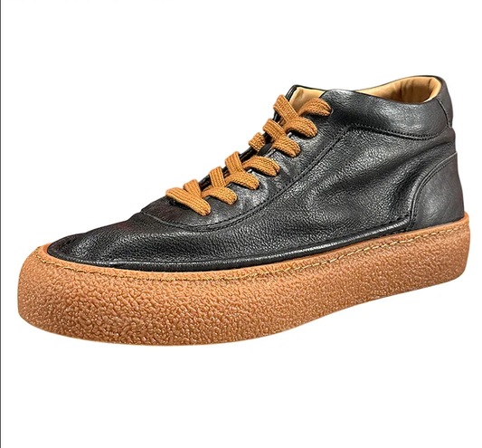 Retro Handcrafted Cowhide Casual Skate Shoes