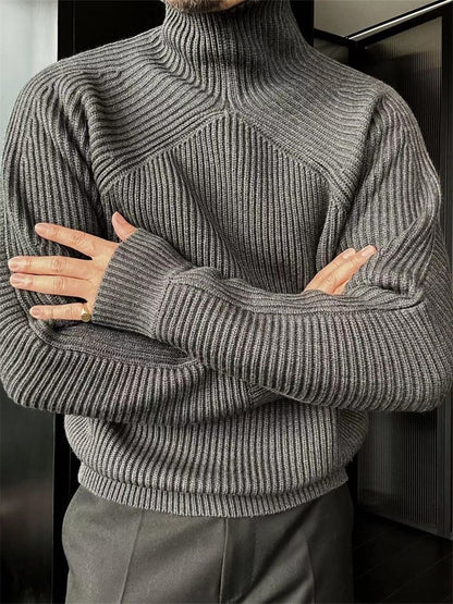CozyCore High-Neck Thermal Pullover