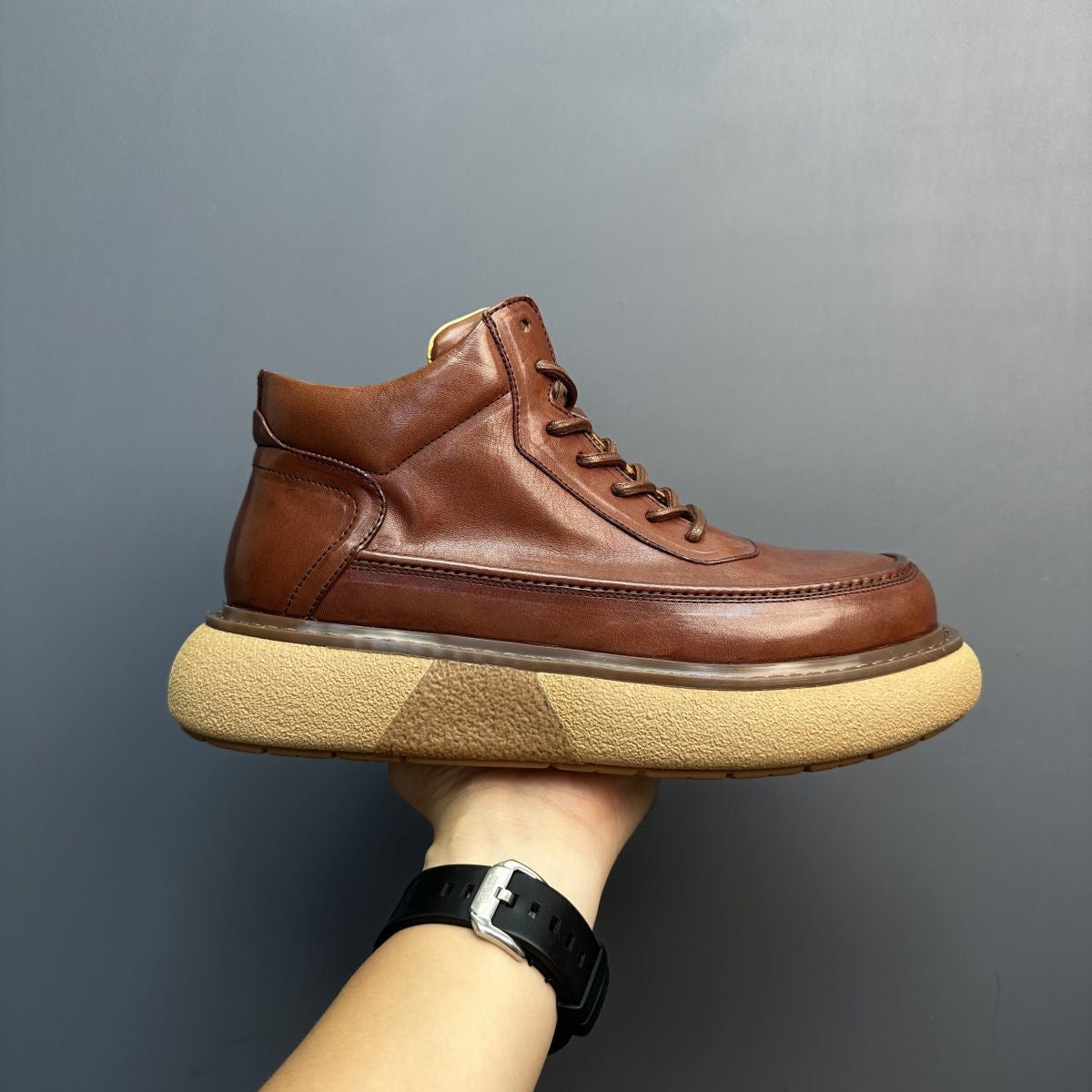 Handcrafted Vintage Horsehide British-Style Mid-Calf Boots