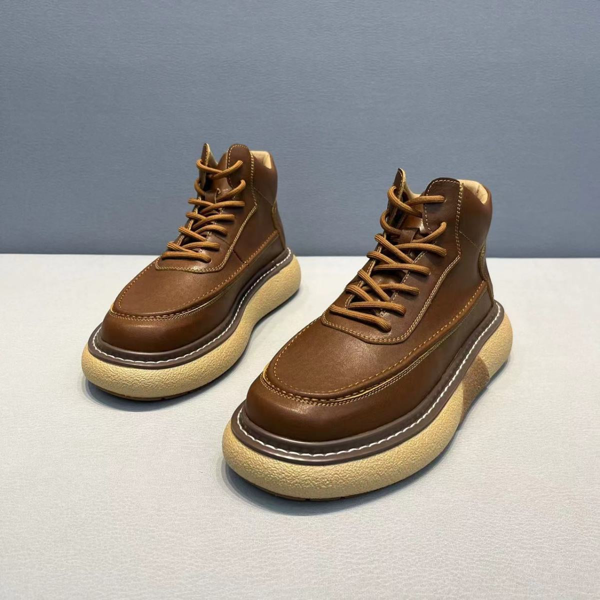 Handcrafted Vintage Horsehide British-Style Mid-Calf Boots