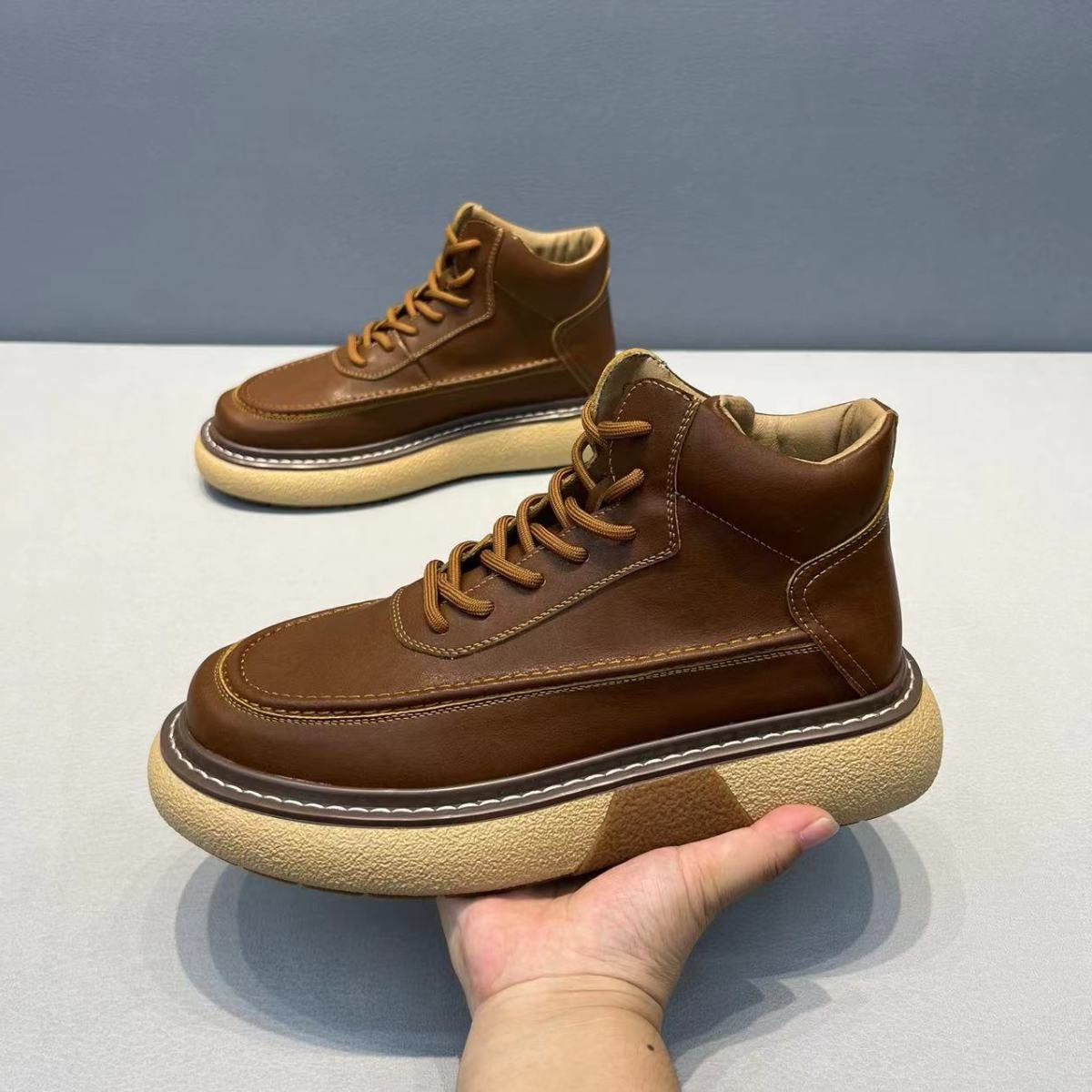 Handcrafted Vintage Horsehide British-Style Mid-Calf Boots