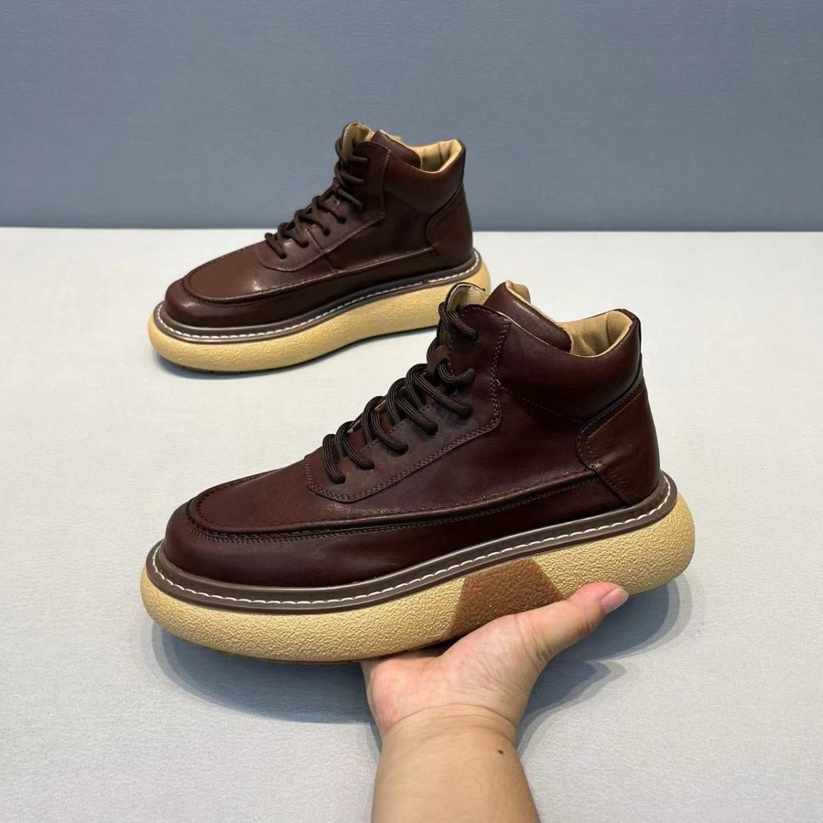 Handcrafted Vintage Horsehide British-Style Mid-Calf Boots