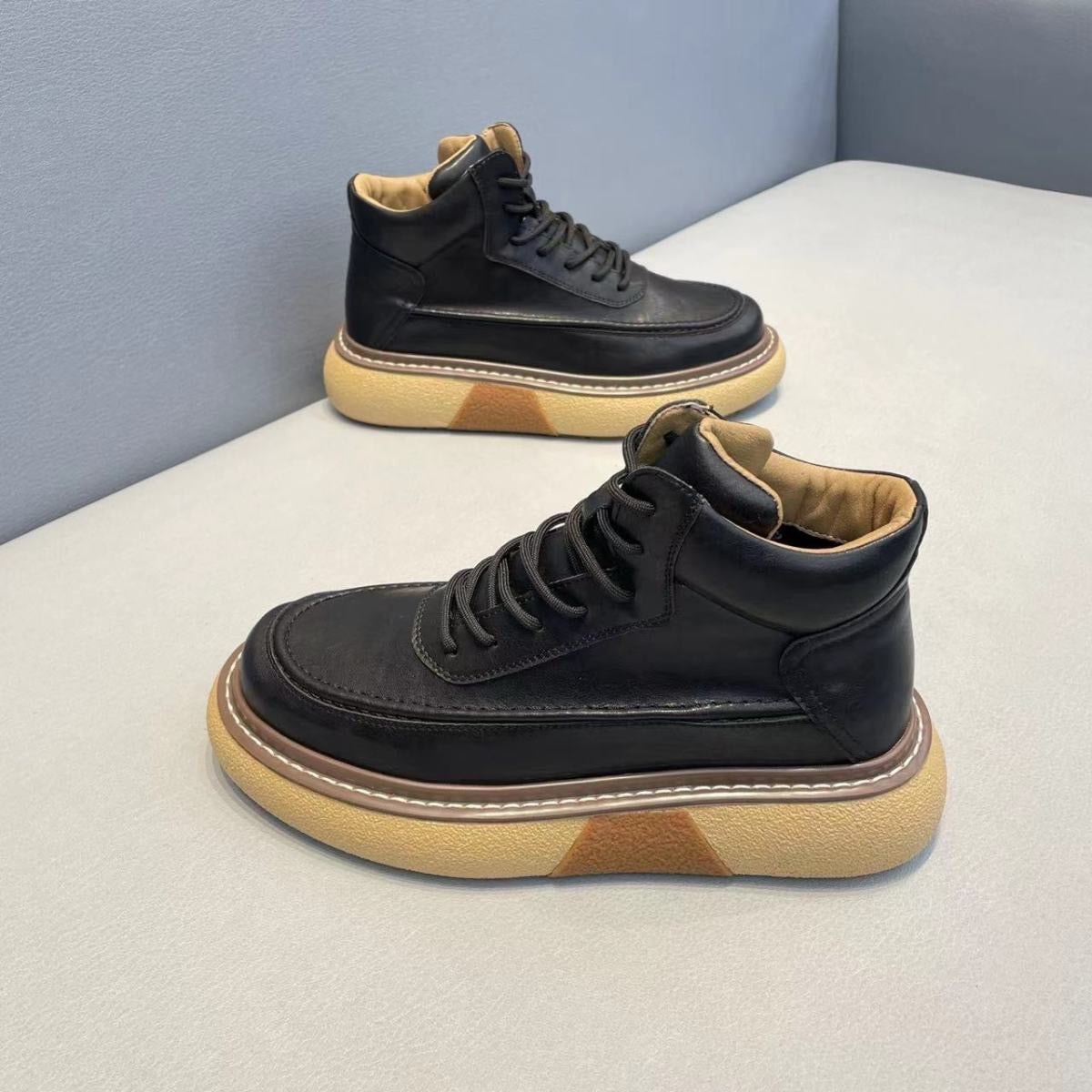 Handcrafted Vintage Horsehide British-Style Mid-Calf Boots