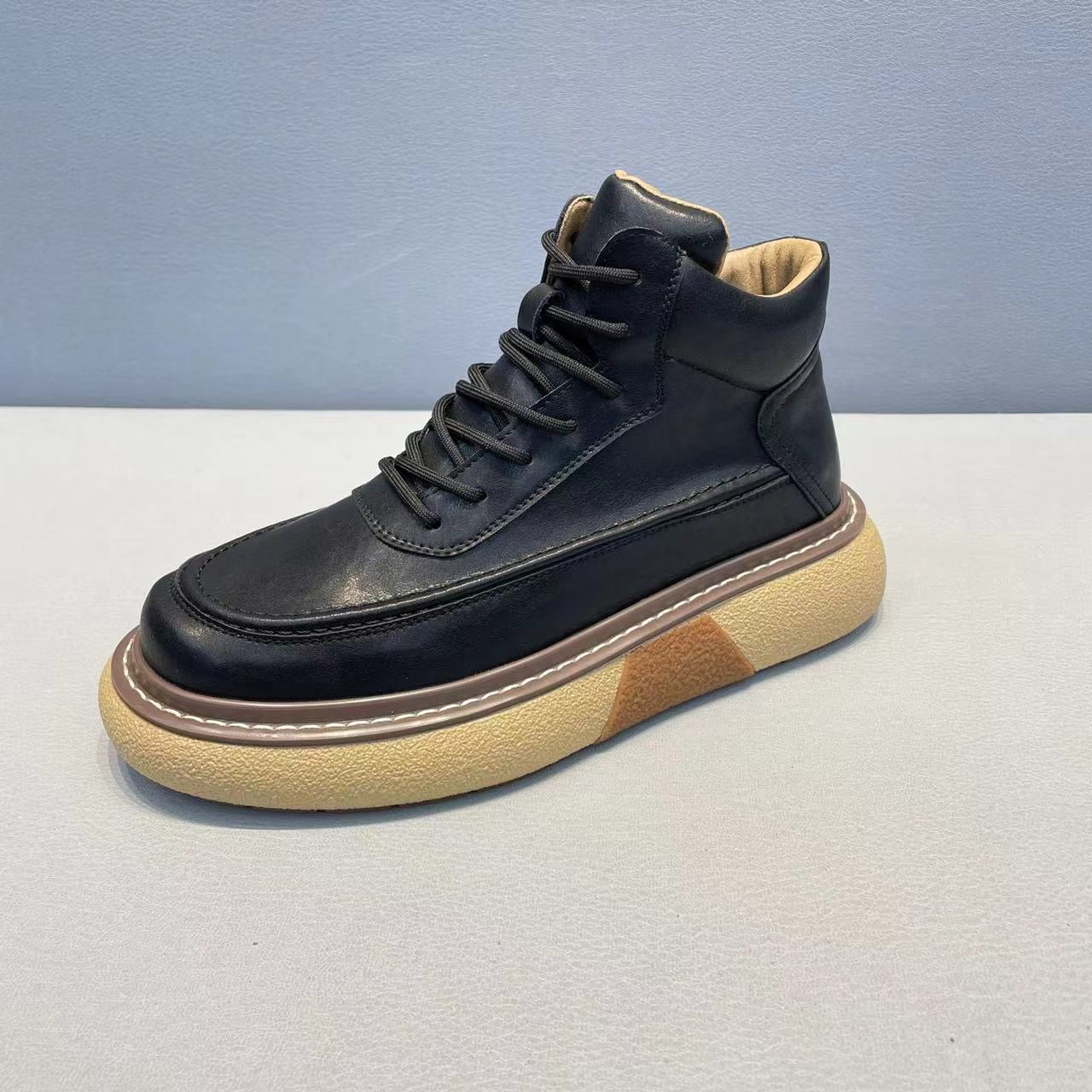 Handcrafted Vintage Horsehide British-Style Mid-Calf Boots