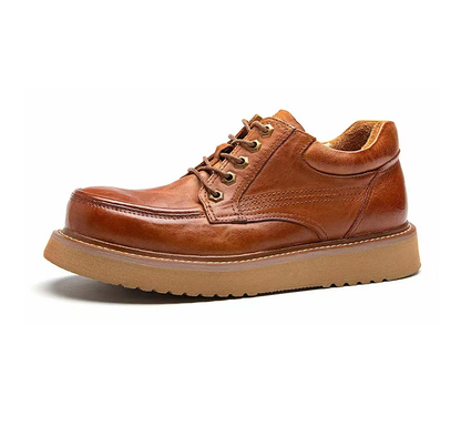 Handcrafted Vintage Lace-Up Soft-Sole Casual Business Leather Shoes