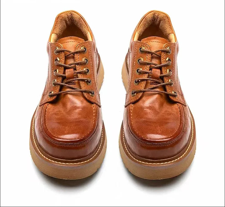 Handcrafted Vintage Lace-Up Soft-Sole Casual Business Leather Shoes
