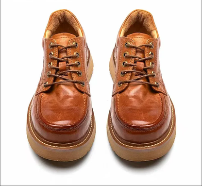 Handcrafted Vintage Lace-Up Soft-Sole Casual Business Leather Shoes