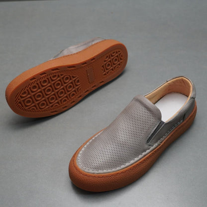 Handcrafted Vintage Minimalist Fashionable Versatile Lace-Up Casual Sneakers