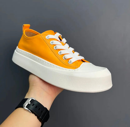 Handcrafted Retro-Inspired Casual Slip-On Sneakers with Height-Boosting Soft Soles for All-Day Comfort Available in Six Colors