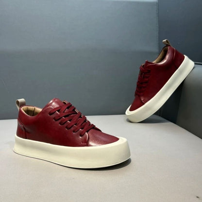 Solid-Color Breathable Low-Top Casual Sneakers