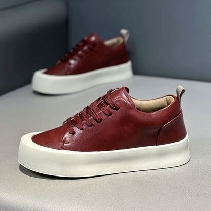 Solid-Color Breathable Low-Top Casual Sneakers
