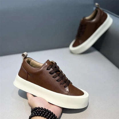 Solid-Color Breathable Low-Top Casual Sneakers