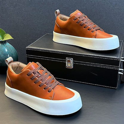 Solid-Color Breathable Low-Top Casual Sneakers