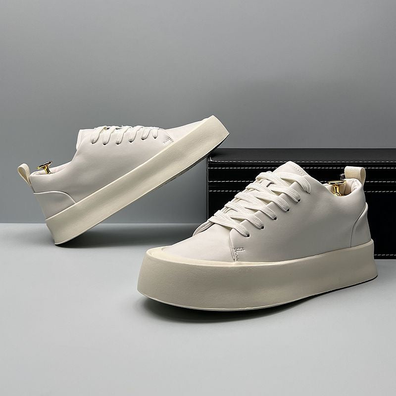 Solid-Color Breathable Low-Top Casual Sneakers