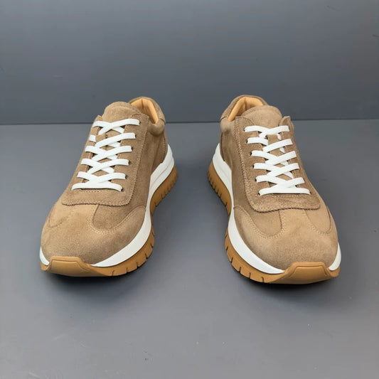 Autumn/Winter Handcrafted Vintage Fashion Versatile Soft Leather Exfoliating Casual Athletic Leather Shoes