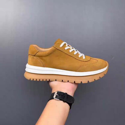 Autumn/Winter Handcrafted Vintage Fashion Versatile Soft Leather Exfoliating Casual Athletic Leather Shoes