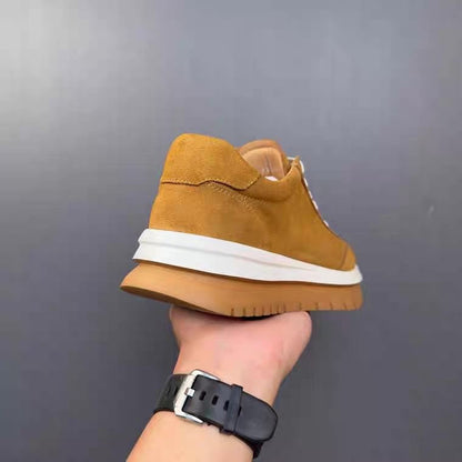 Autumn/Winter Handcrafted Vintage Fashion Versatile Soft Leather Exfoliating Casual Athletic Leather Shoes