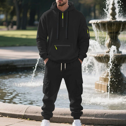 Heavyweight Fleece-Lined Casual Multi-Pocket Workwear Set
