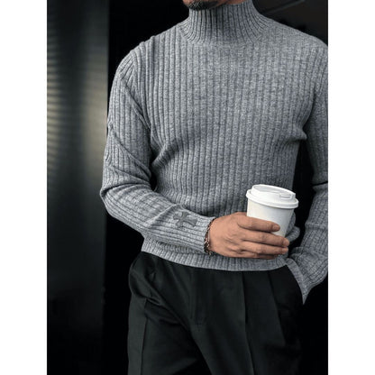 Men’s Slim-Fit Half Turtleneck Knit Sweater