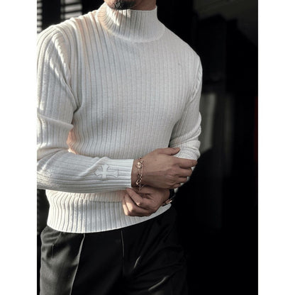 Men’s Slim-Fit Half Turtleneck Knit Sweater