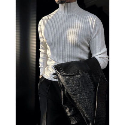 Men’s Slim-Fit Half Turtleneck Knit Sweater
