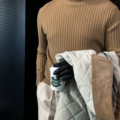 Men’s Slim-Fit Half Turtleneck Knit Sweater