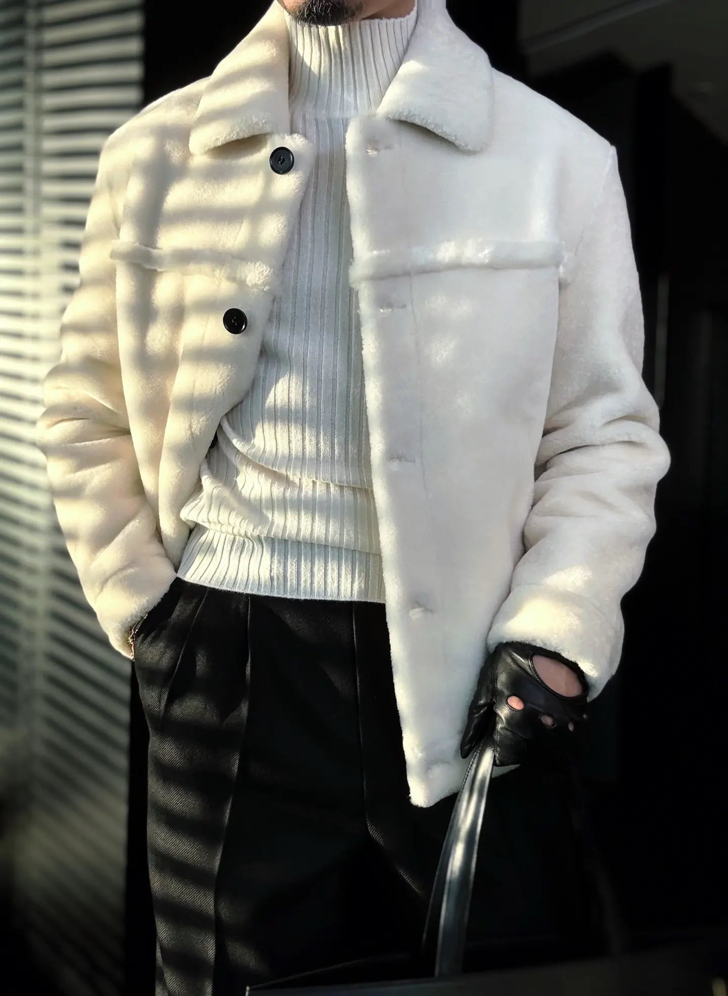 Men’s Slim-Fit Half Turtleneck Knit Sweater