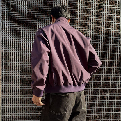 Deconstructed Vintage Aviator Jacket – Stand Collar Patchwork Design