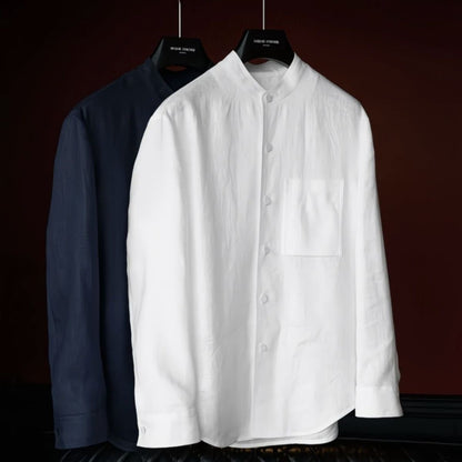 Men’s Linen Shirt & Pants Set – Summer 2 Piece Outfit Relaxed Fit