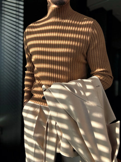 Men’s Slim-Fit Half Turtleneck Knit Sweater