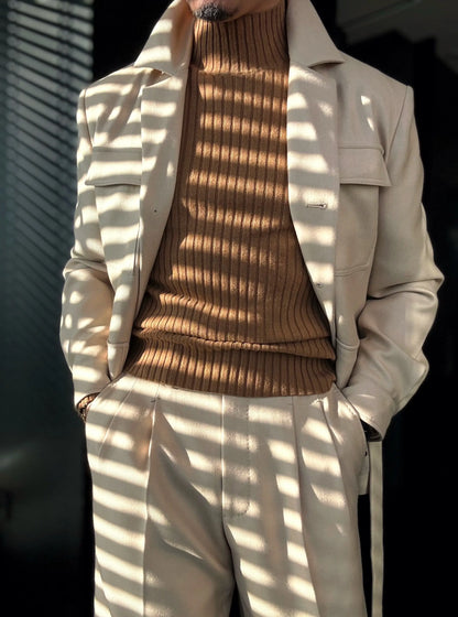 Men’s Slim-Fit Half Turtleneck Knit Sweater