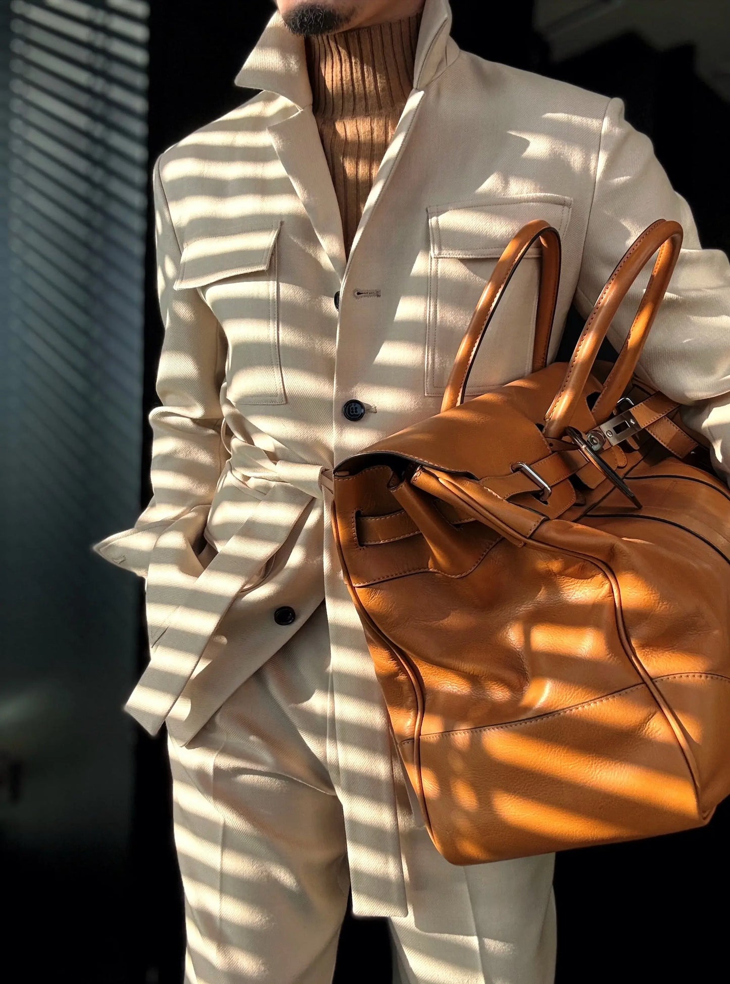 Men’s Slim-Fit Half Turtleneck Knit Sweater