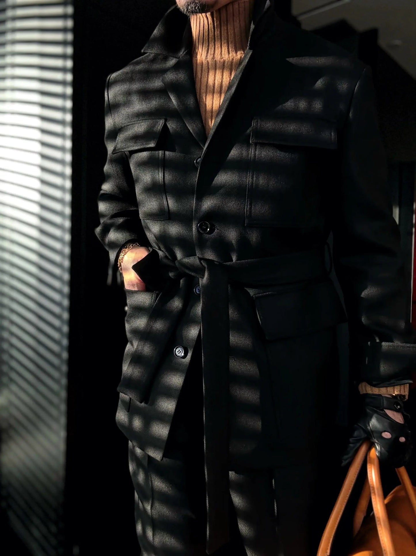 Men’s Slim-Fit Half Turtleneck Knit Sweater