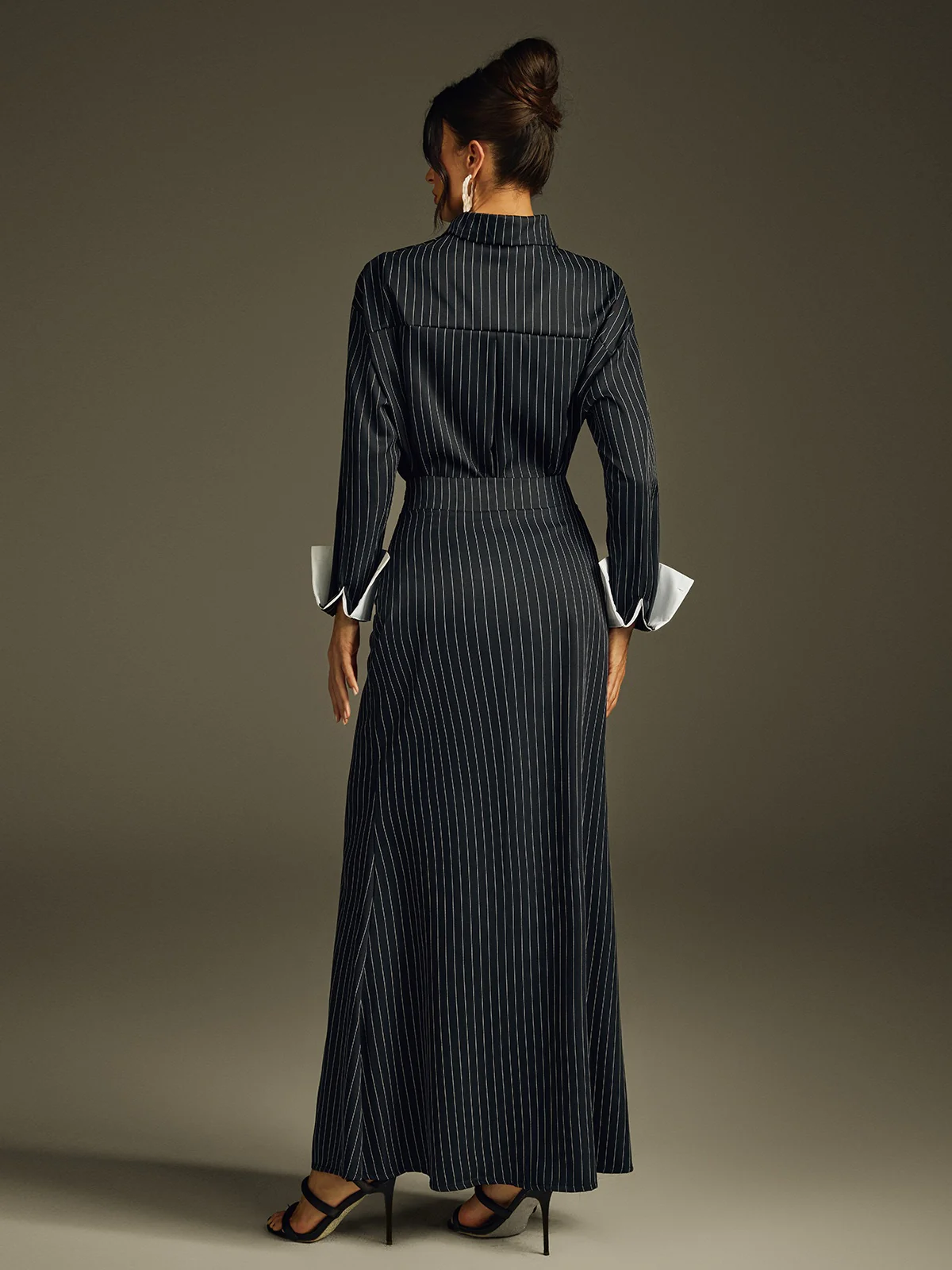 Stylish Striped Skirt Set