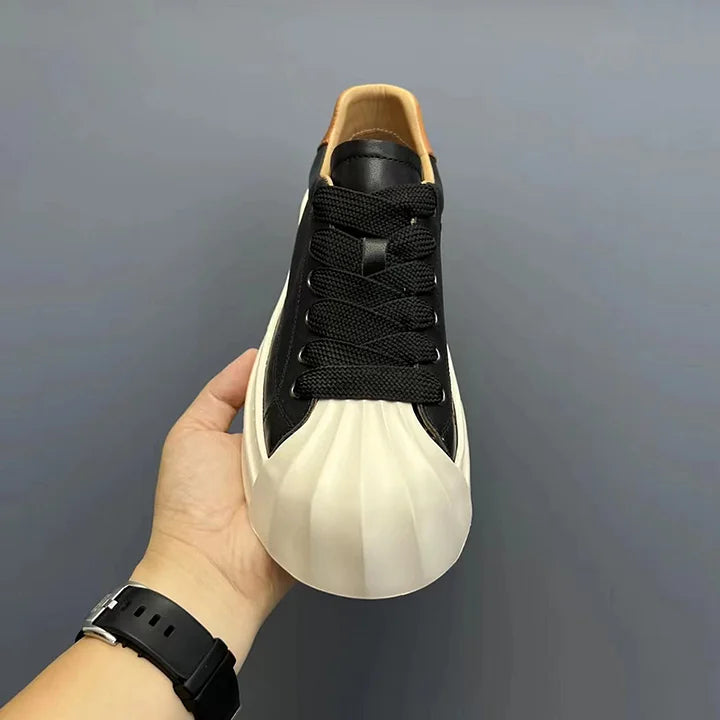 Handcrafted Vintage Shell-Toe Fashionable and Versatile Height-Boosting Low-Top Skate Shoes