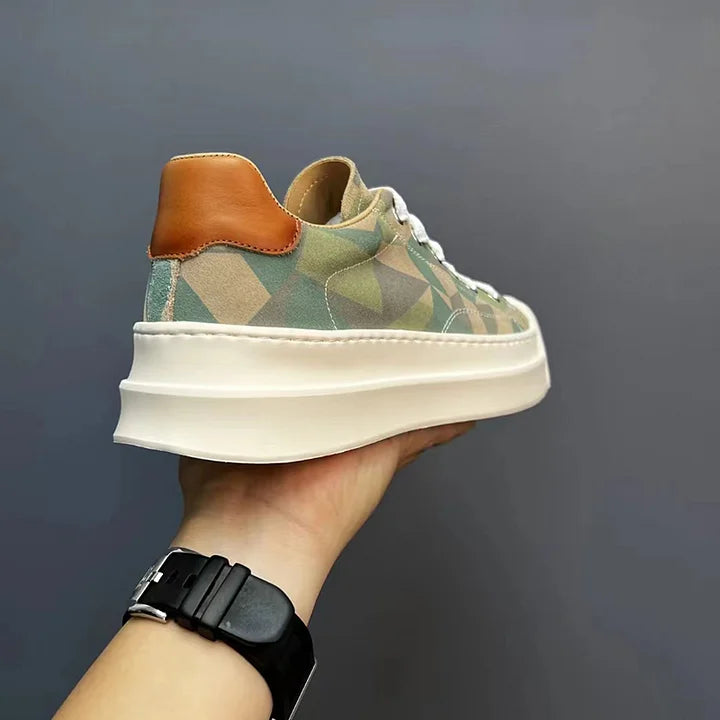 Handcrafted Vintage Shell-Toe Fashionable and Versatile Height-Boosting Low-Top Skate Shoes