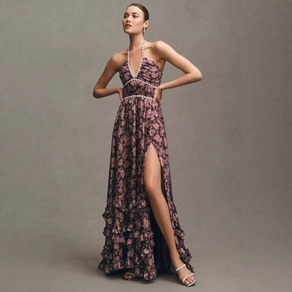 Elegant Printed Camisole Dress