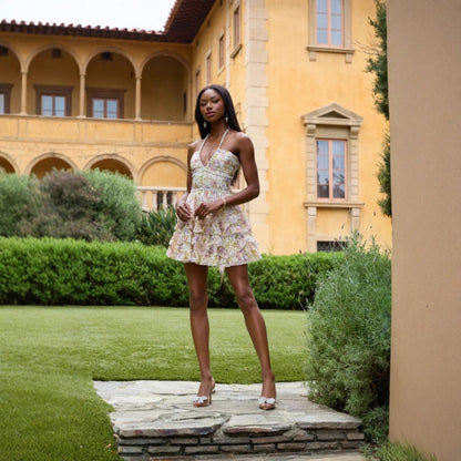 Chic French Tie-Up Dress